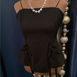 Milly Black Corset Top with Bow Details